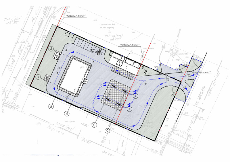 Подъезды к зданиям и сооружениям. Схема генерального плана АЗС. Схема АЗС генплан. Проект АЗС генплан. Генплан АЗС чертеж.